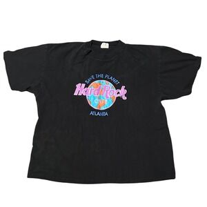 Hard Rock Cafe Atlanta Save The Planet T Shirt‎ Black X Large